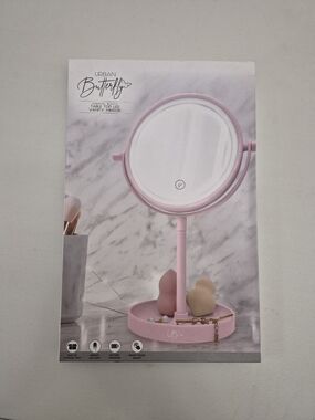 Pink Lighted Vanity Mirror